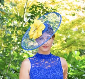 Blue and Yellow Hat by Isabella Josie Millinery
