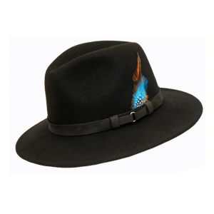 Black Crushable Ranger Hat at Isabella Josie by Dentons Hats