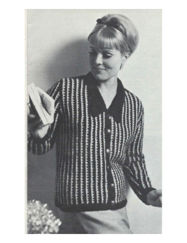 Image of knitted jumper from Stitchcraft magazine Dec 1964