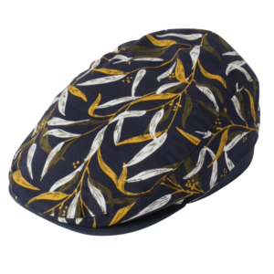 tropical print sports flat cap curated British Headwear by Isabella Josie The Arundel Hat Company