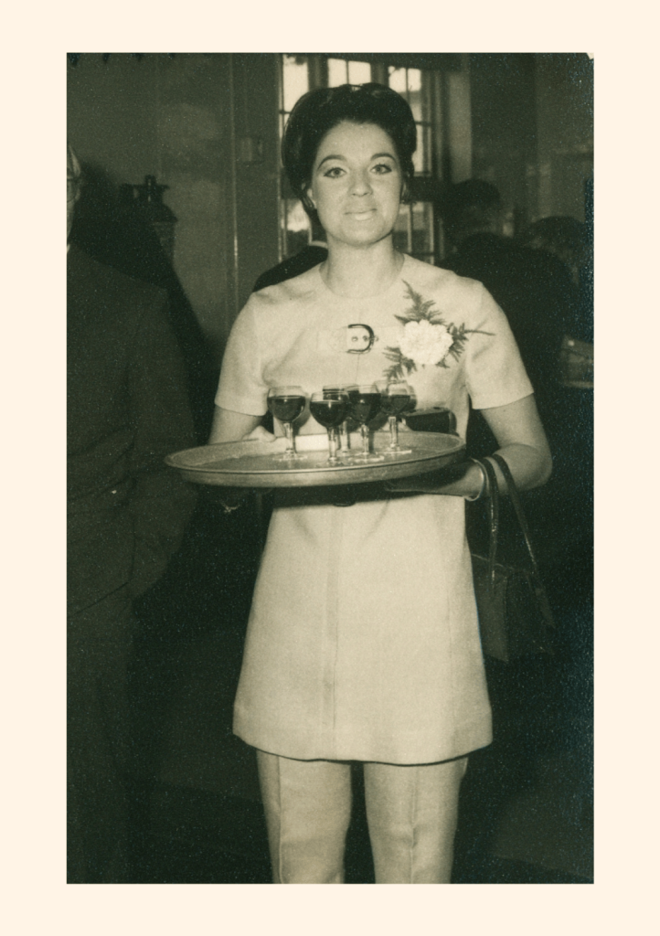 Late 1960s trouser suit. Original vintage photos for fashion history blog Goodwood revival