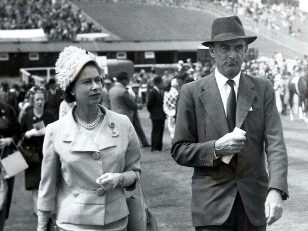 Queen Elizabeth II at Goodwood Racecourse. Image from Goodwood with kind permission  for hat maker and milliner Isabella Josie to use.