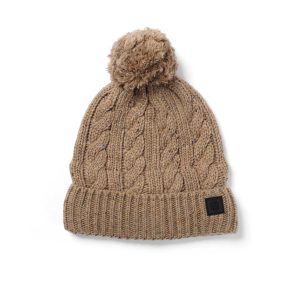 Stone Wool blend flecked bobble hat by Failsworth