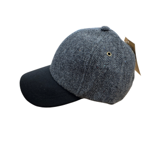 Tweed Baseball Cap Black by Dentons