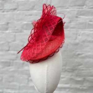 red unique special occasion hat by isabella josie