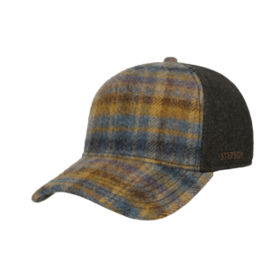 Sussex Hats by Isabella Josie stockist of Stetson Wool Check Trucker Cap anthracite